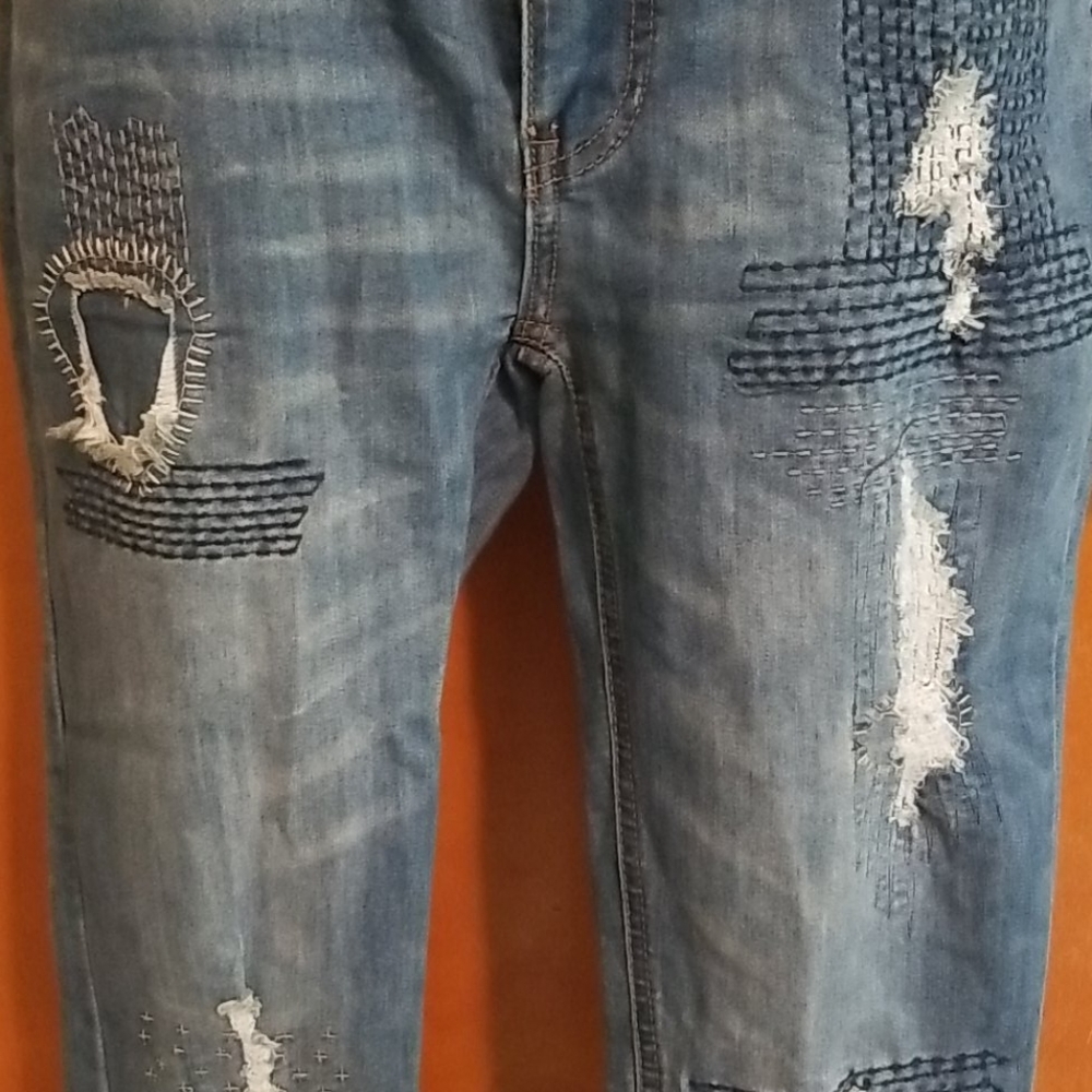 Indigo Thread Co Distressed Jeans 2 - Picture 3 of 12